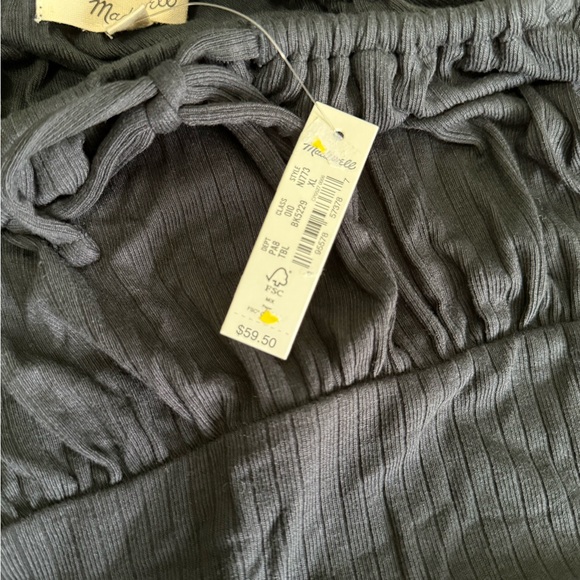 Madewell long-sleeve‎ black on off shoulder top - Picture 4 of 5